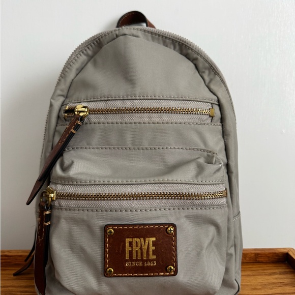 Frye Other - Frye Gray Backpack with Brown Accents